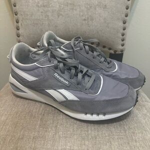 Reebok Classic Legacy Shoes Mens Size 11.5 Gray Leather Suede Lace Up Sneakers